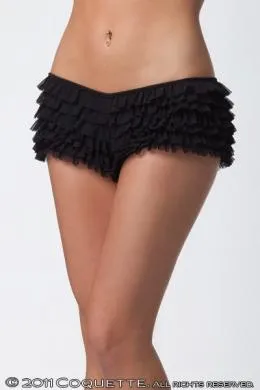 Ruffle Shorts W/Back Bow Black O/S - Grocery