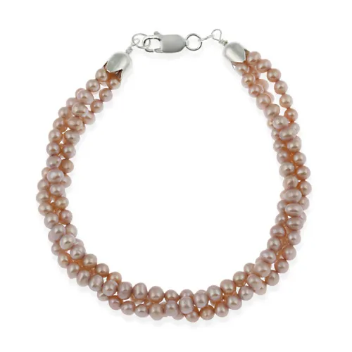 Sterling Silver Freshwater Cultured Lavender Pearl Bracelet - Grocery