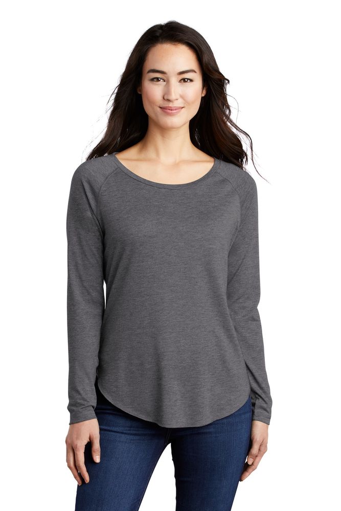 Sport-Tek Ladies PosiCharge Long Sleeve Tri-Blend Wicking Scoop Neck Raglan Tee LST400LS - Grocery