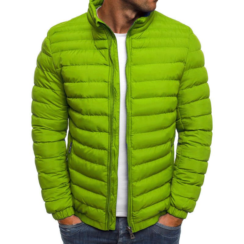 Euro Winter New Men's Solid Cotton Shirt Casual Warm Cotton Jacket Men's Jacket - Grocery