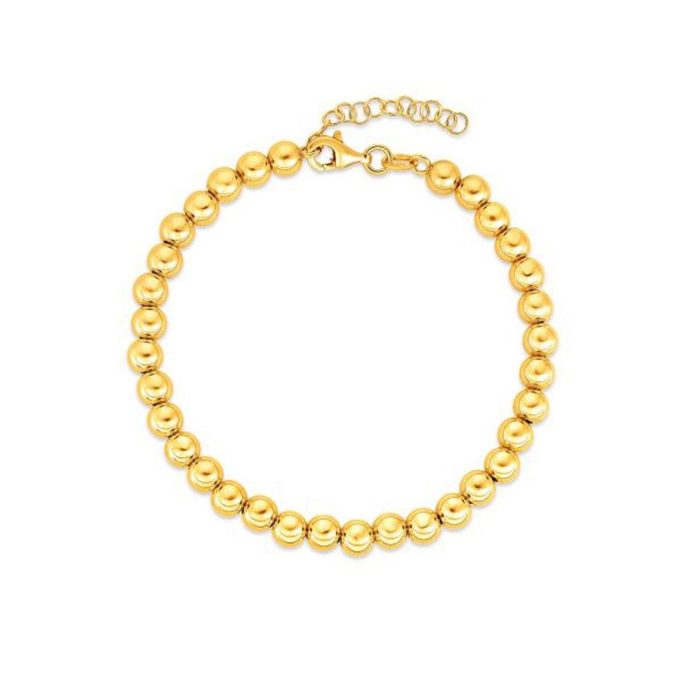 14k Yellow Gold Bead Chain Necklace(5mm) - Grocery