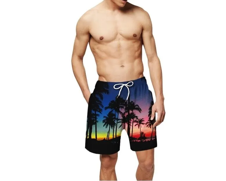 3d Printed Beach Shorts Trunks - Grocery