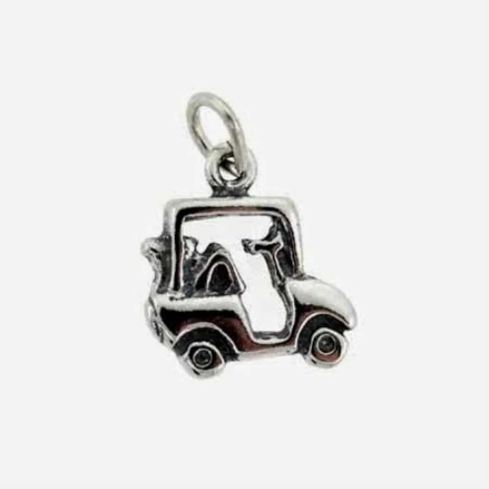 Sterling Silver Golf Cart Charm - Grocery