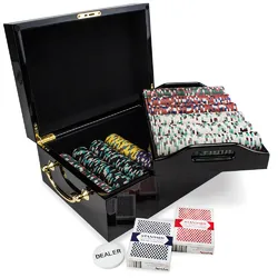 500ct Claysmith Gaming Showdown Chip Set in Black Mahogany - Grocery