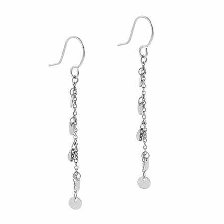 Sterling Silver Cascade Disc Chandelier Earrings - Grocery