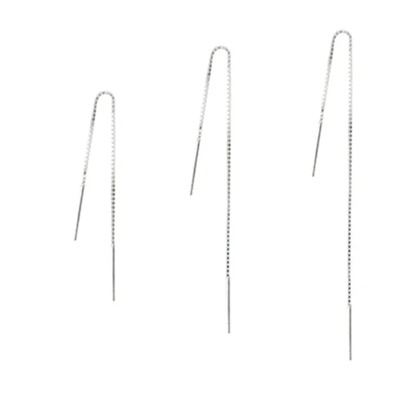Sterling Silver Korean Elegant Long Double Needle Hanging Earrings - Grocery