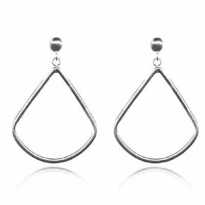 Sterling Silver Open Triangle Dangle Earrings - Grocery