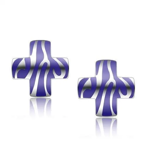 TK272 - High polished (no plating) Stainless Steel Earrings with No Stone - Grocery