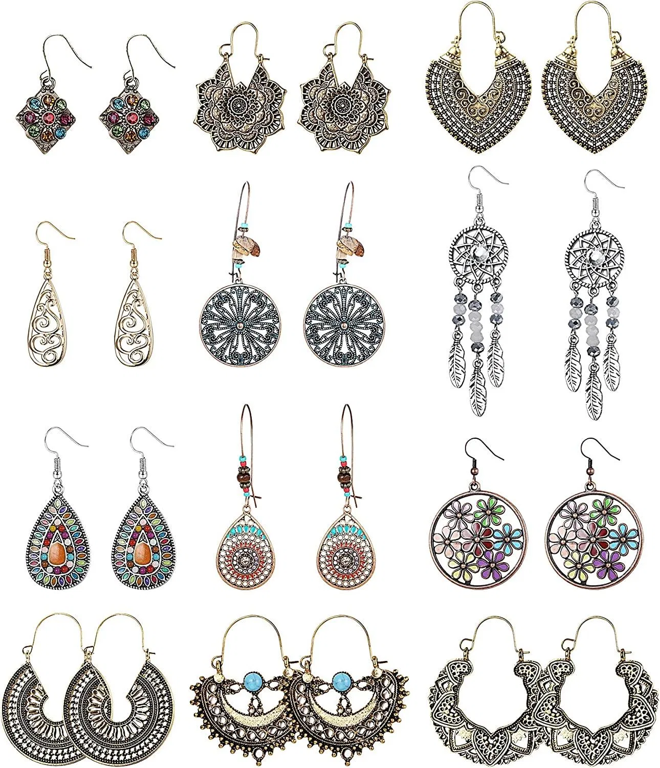 Vintage Drop Dangle Earrings - Grocery