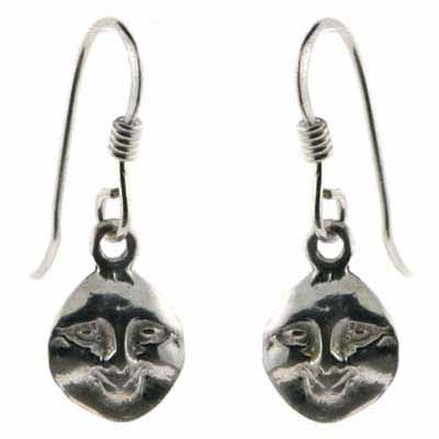 Sterling Silver Man In The Moon Earrings - Grocery