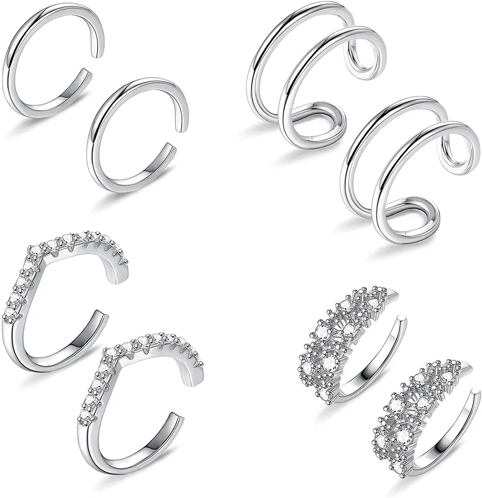 Cuff Earrings for Women Men Wrap Earrings Non Pierced Cartilage Conch Clip On Earrings - Grocery