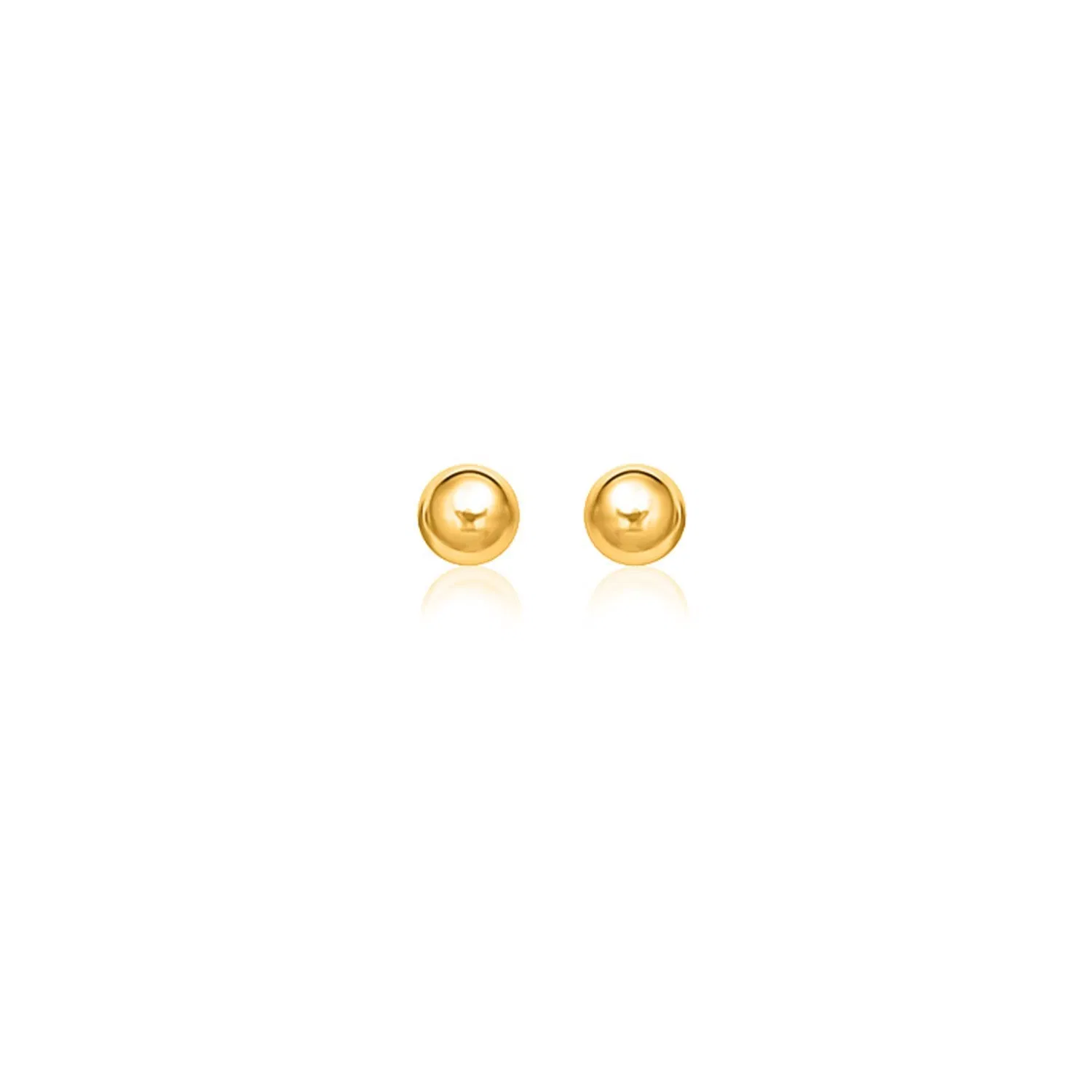 14k Yellow Gold Round Stud Earrings (6.0 mm) - Grocery