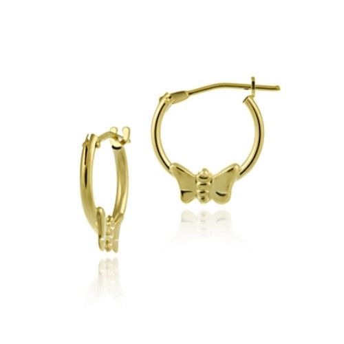 10K Gold Butterfly Mini Hoop Earrings - Grocery