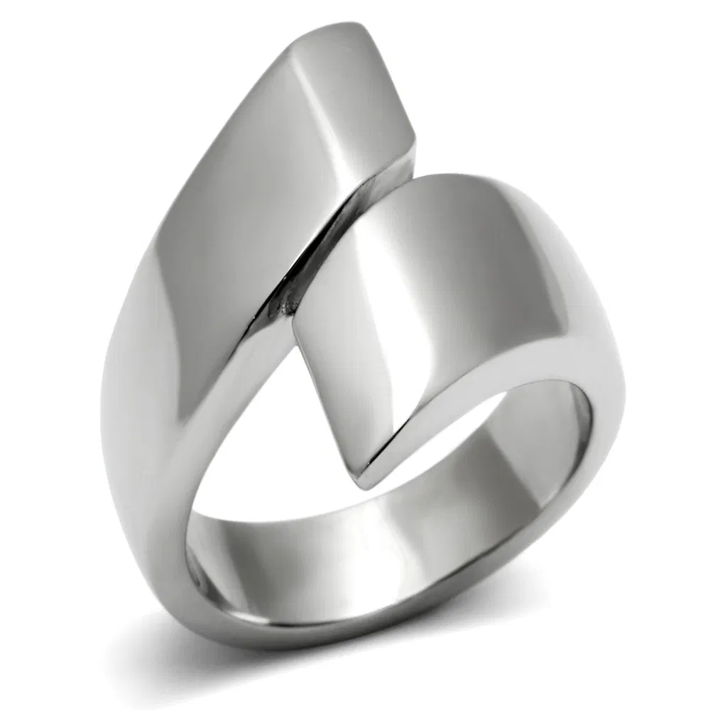 TK516 - High polished (no plating) Stainless Steel Ring with No Stone - Grocery