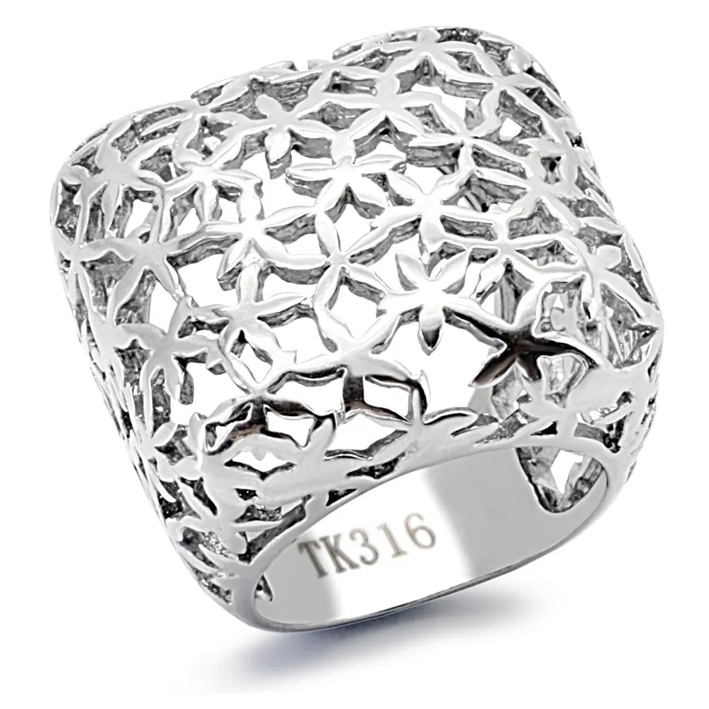 TK133 - High polished (no plating) Stainless Steel Ring with No Stone - Grocery