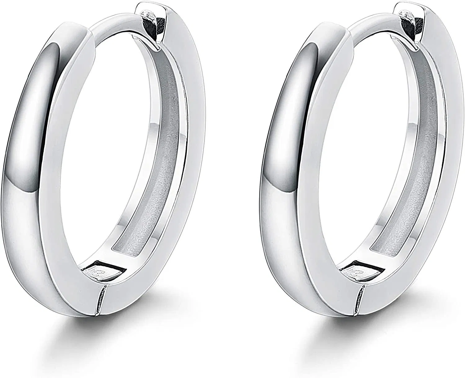 925 Sterling Silver Hoop Earrings for Women Men Ear Cuff Small Huggie Earrings Cartilage Piercing Earrings 13mm - Grocery