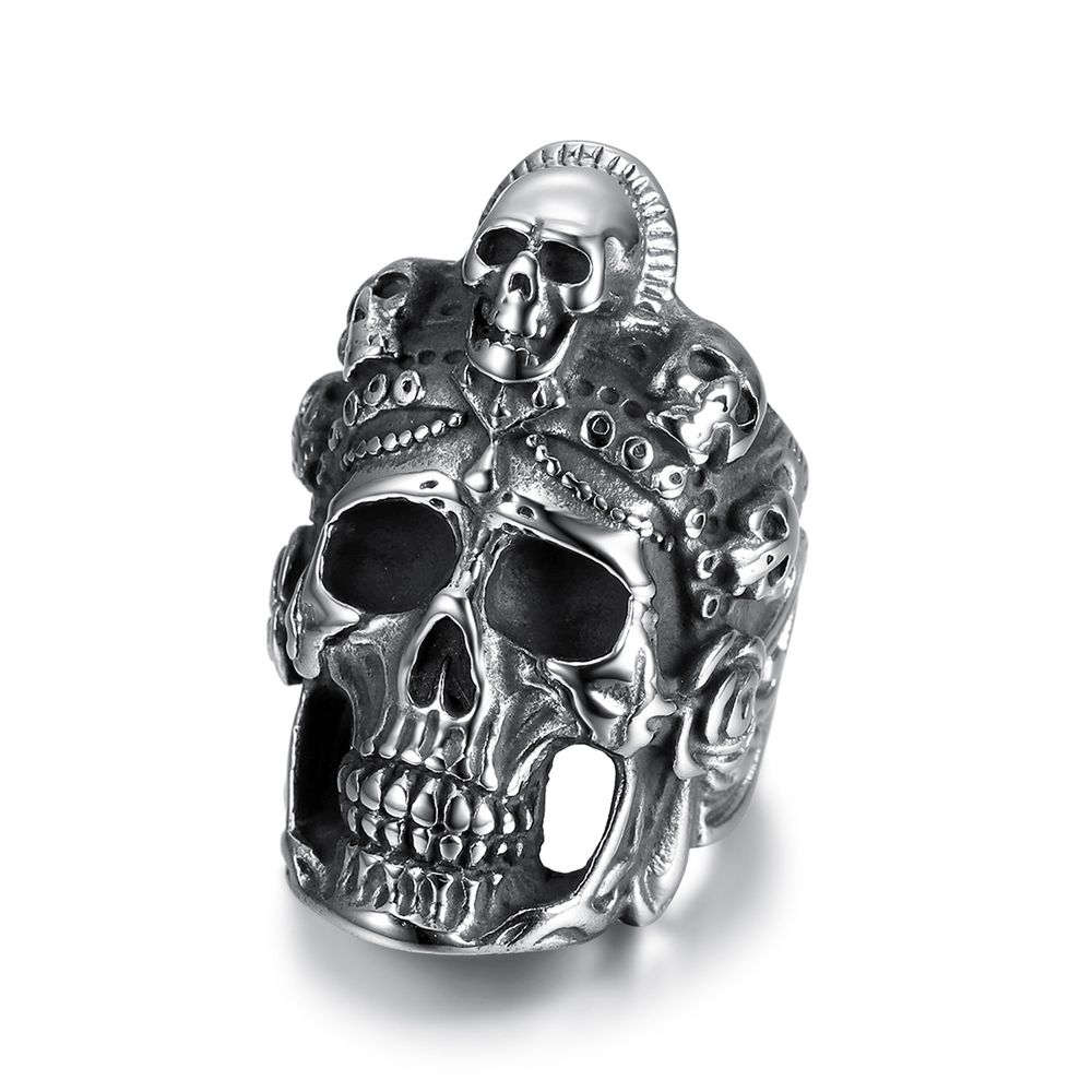 Northern Ghost Army Titanium Steel Men's Skull Ring - Grocery