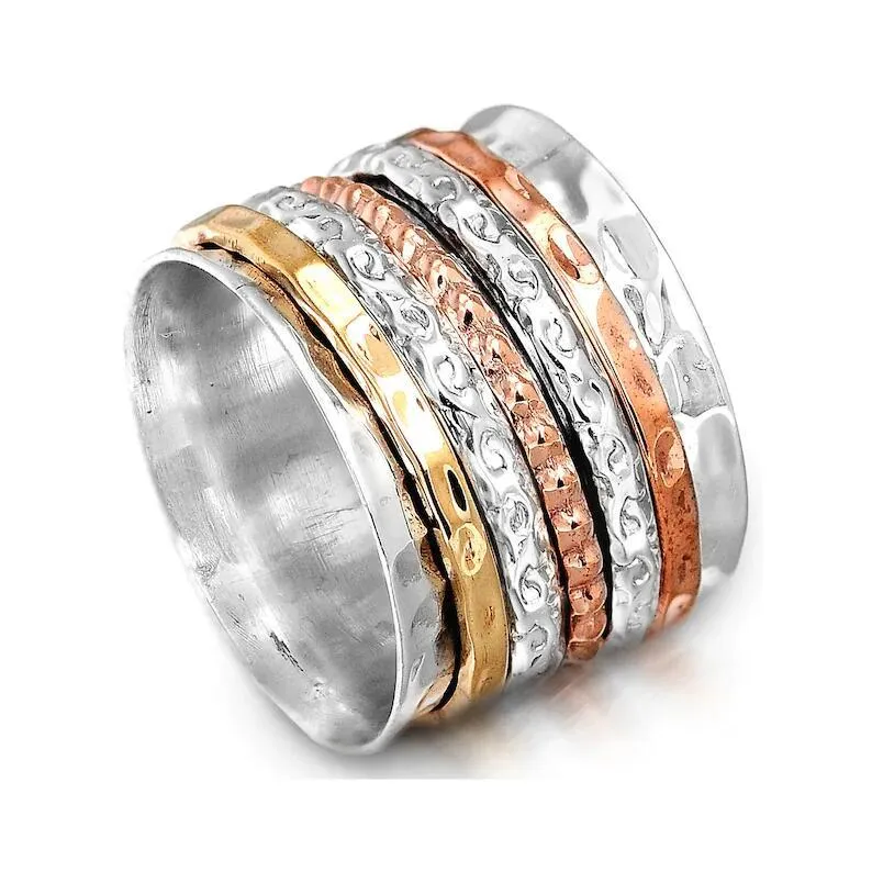 Jewelry Retro Personality Multi-layer Rotatable Ring - Grocery