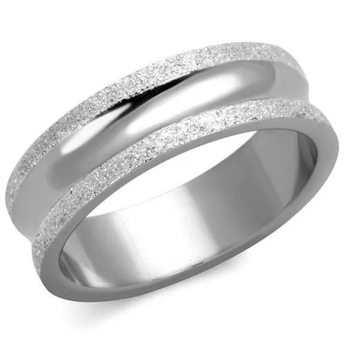 TK1666 - High polished (no plating) Stainless Steel Ring with No Stone - Grocery