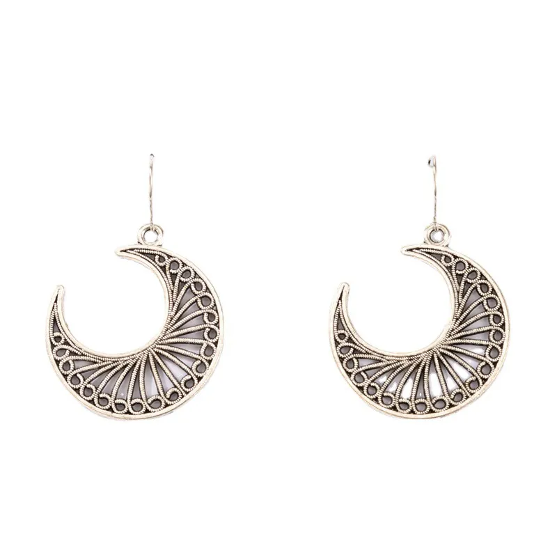 Women's Retro Moon Large Earrings - Grocery