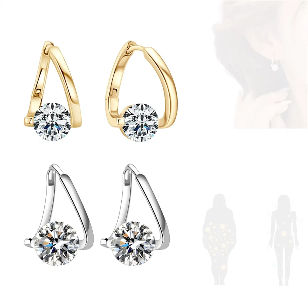 2 Pairs Flysmus Halolux Lymphvity Germanium Earrings, Magnetotherapy Earrings - Grocery