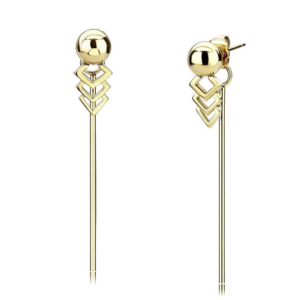 TK3650 - IP Gold(Ion Plating) Stainless Steel Earrings with No Stone - Grocery