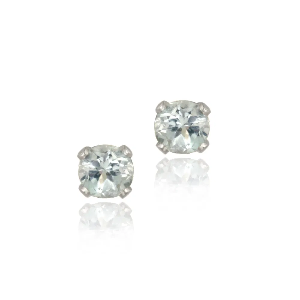 Sterling Silver 1/4ct Blue Topaz Stud Earrings, 3mm - Grocery