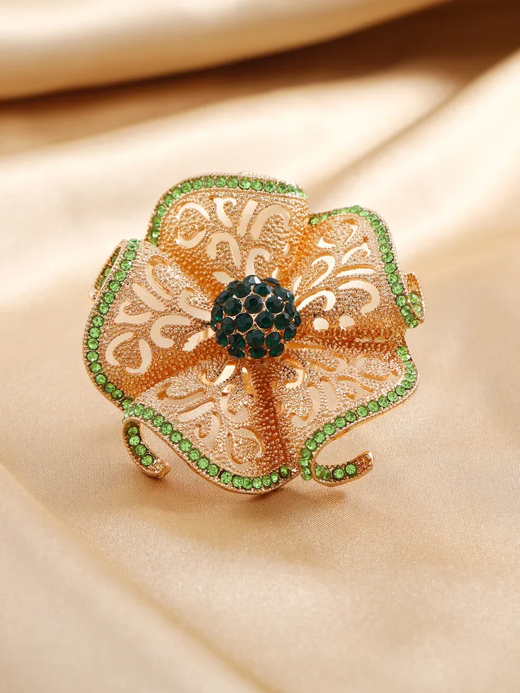 Diamond-studded Hollow Out Fashionable Jewelry Ring - Grocery