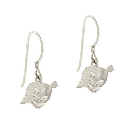 Sterling Silver Cupid Heart Dangle Earrings - Grocery