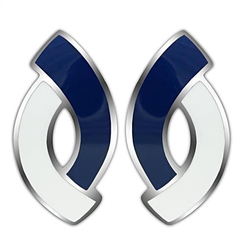 TK235 - High polished (no plating) Stainless Steel Earrings with No Stone - Grocery
