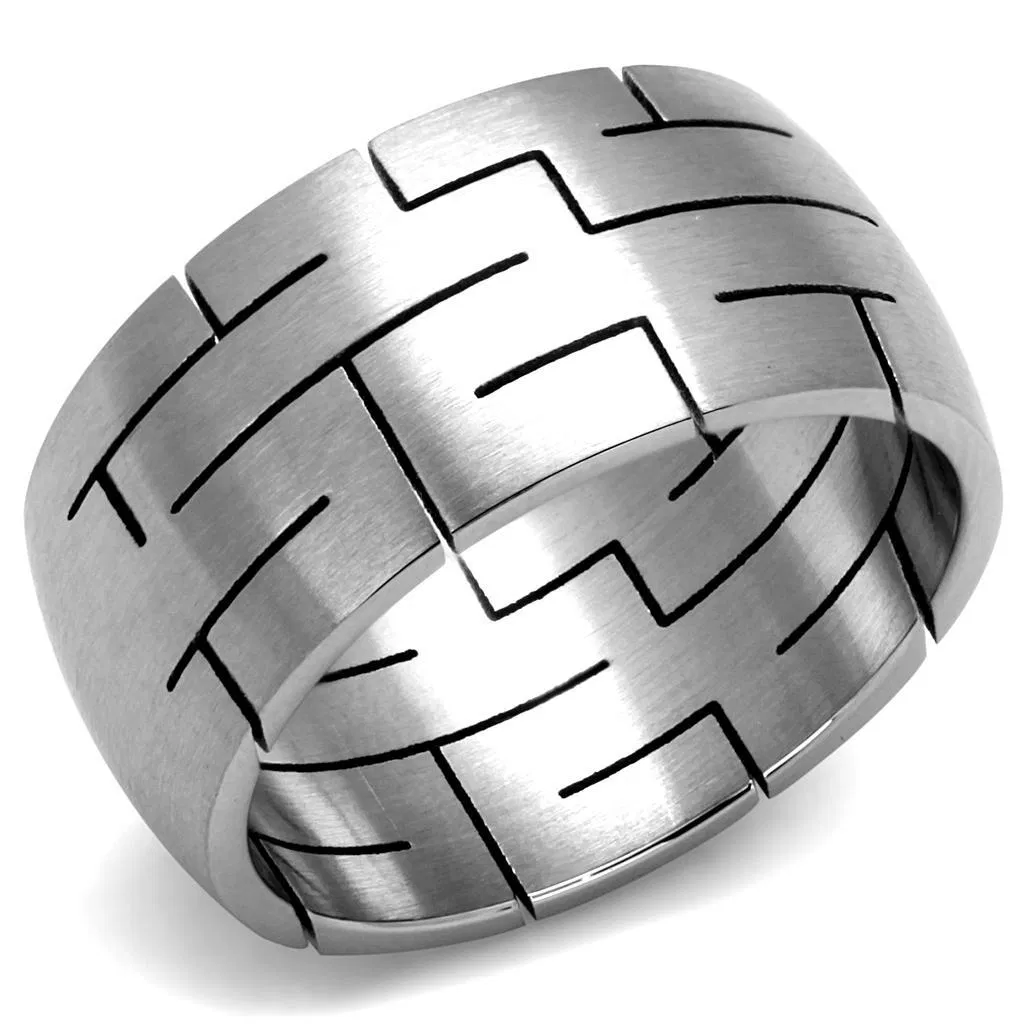 TK2920 - High polished (no plating) Stainless Steel Ring with No Stone - Grocery