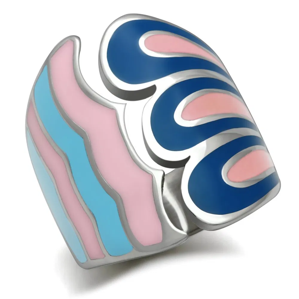 TK253 - High polished (no plating) Stainless Steel Ring with No Stone - Grocery