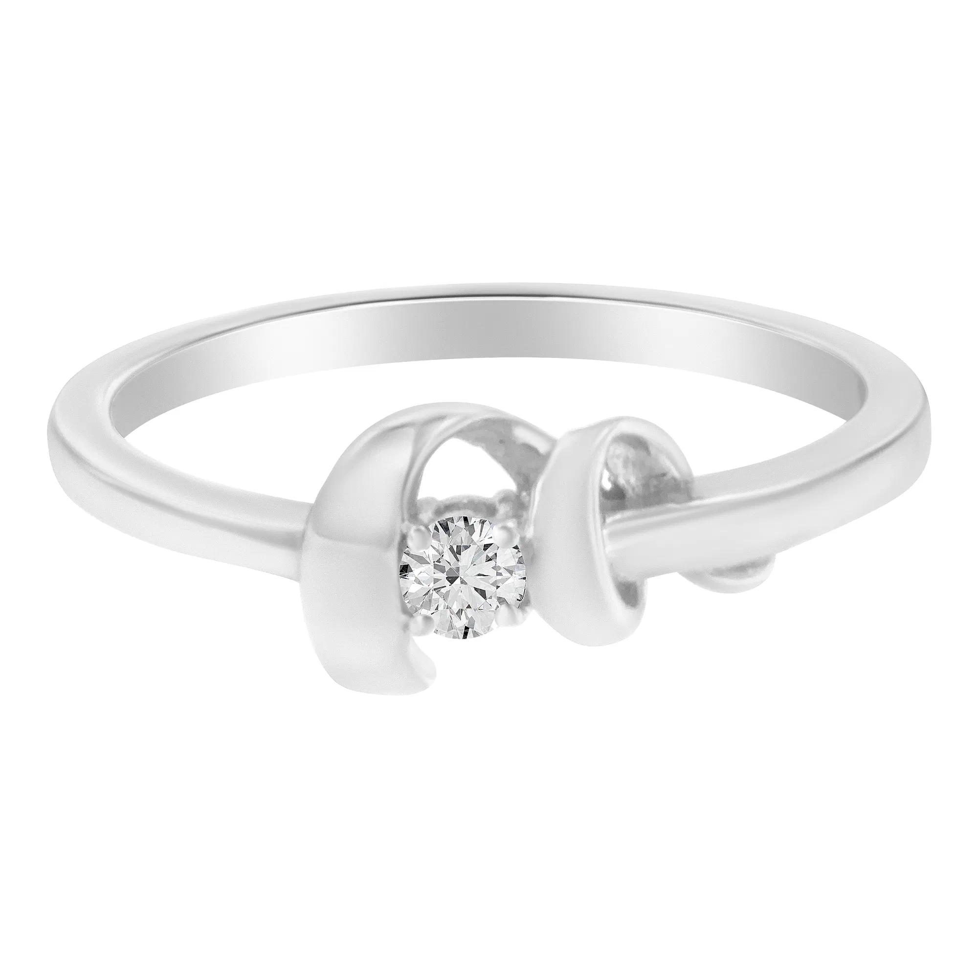10K White Gold Diamond Promise Ring (1/10 Cttw, H-I Color, SI2-I1 Clarity) - Grocery