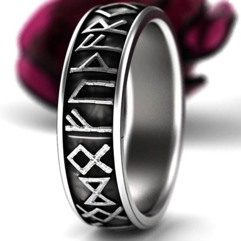 European And American Viking Ancient Silver Ring - Grocery