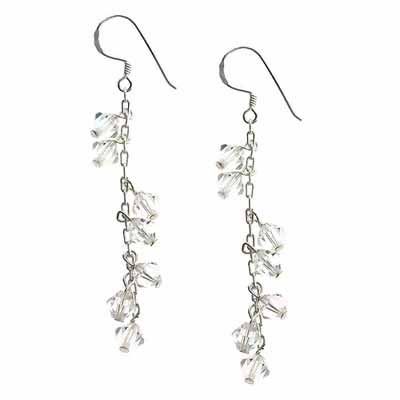Sterling Silver Swarovski Elements Dangle Earrings - Grocery