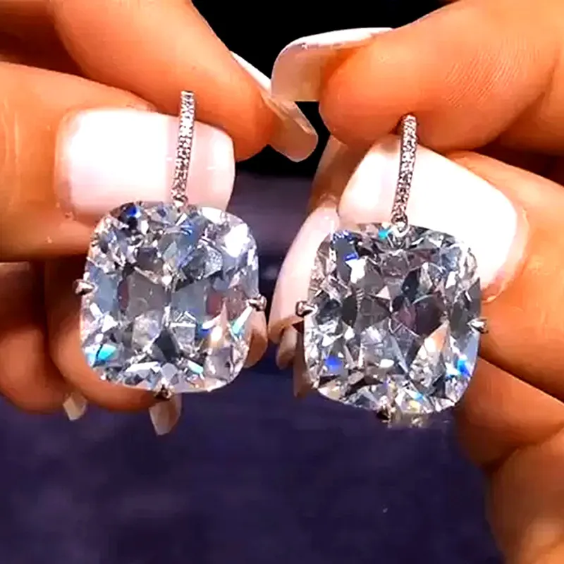 Women's Square Zircon Earrings - Grocery