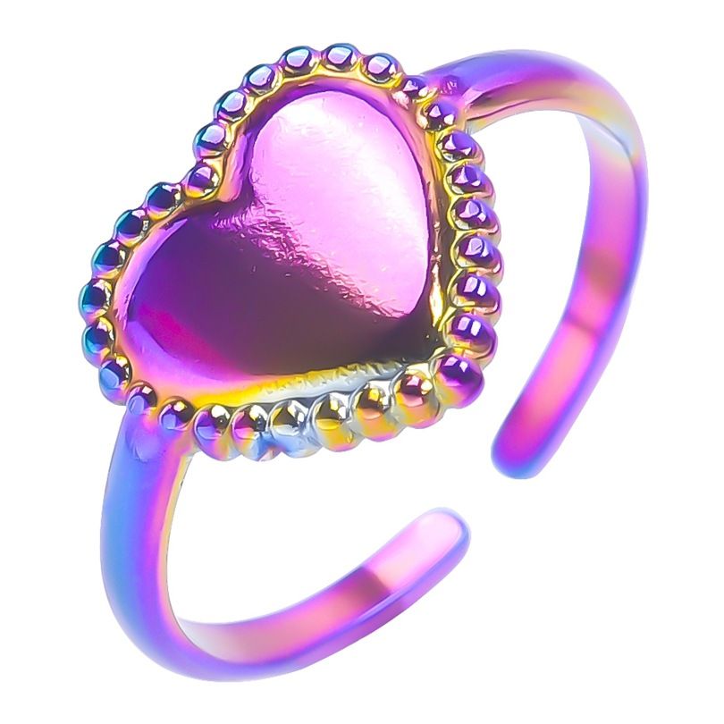 European And American Cold Wind Love Hollow Ring - Grocery