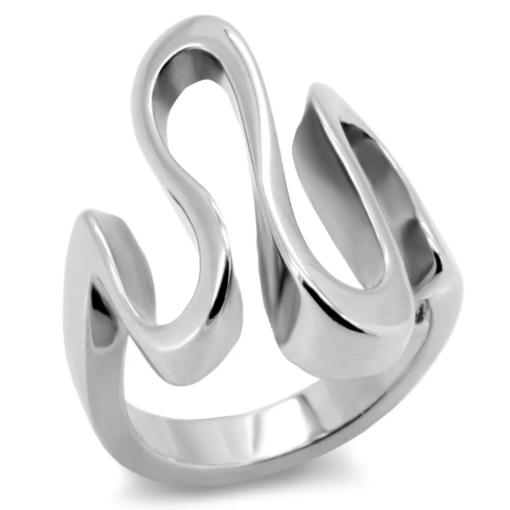 TK152 - High polished (no plating) Stainless Steel Ring with No Stone - Grocery