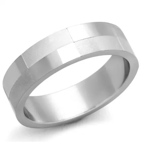 TK1667 - High polished (no plating) Stainless Steel Ring with No Stone - Grocery