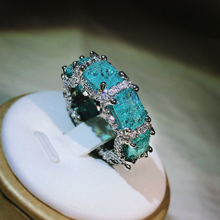 Couture Jewelry Set With Aquamarine Topaz Ring - Grocery