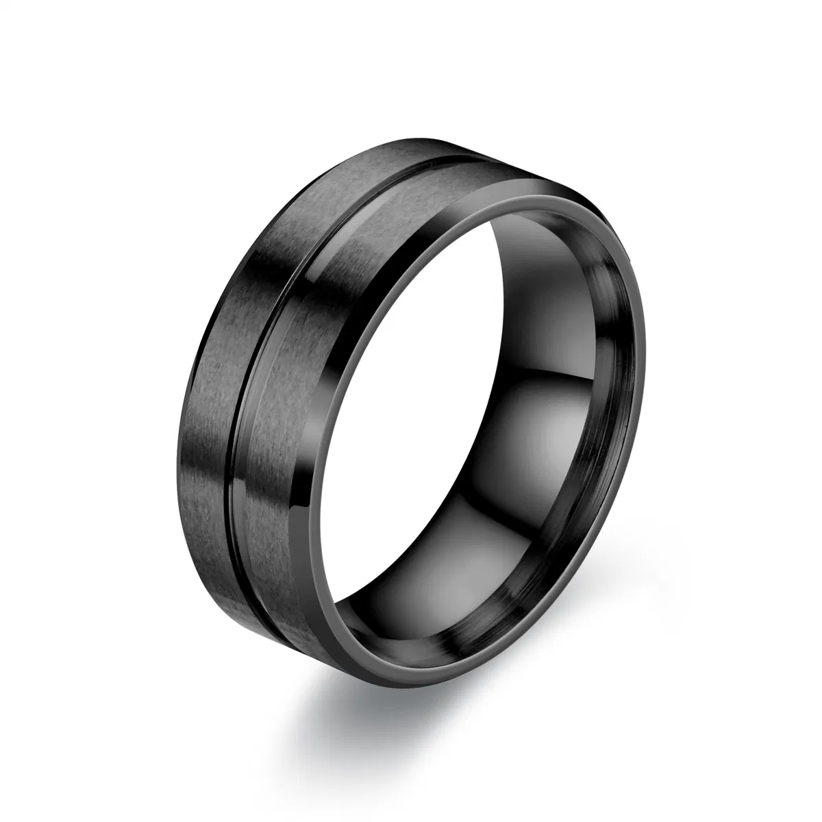 Matte Men's Stainless Steel Ring - Grocery