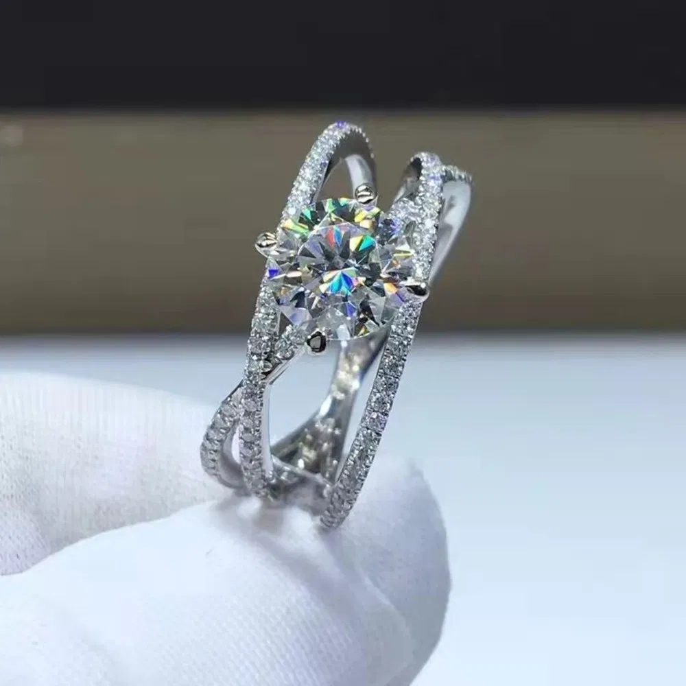 Three Lives III Moissanite Ring Female One Carat - Grocery
