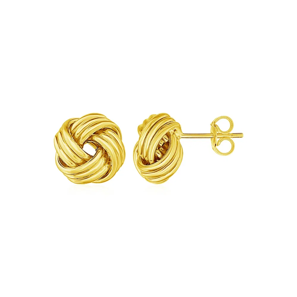 Love Knot Post Earrings in 14k Yellow Gold - Grocery