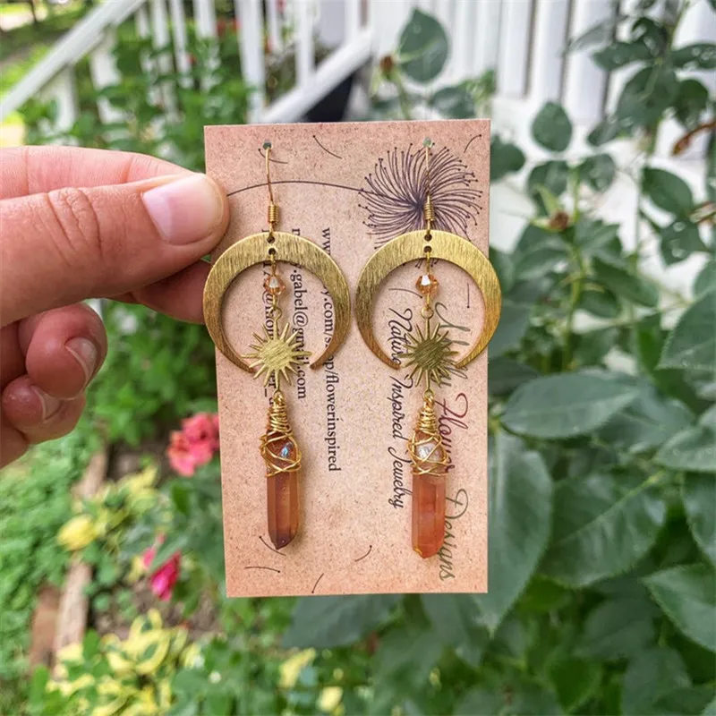 New Celestial Halo Quartz Earrings - Grocery