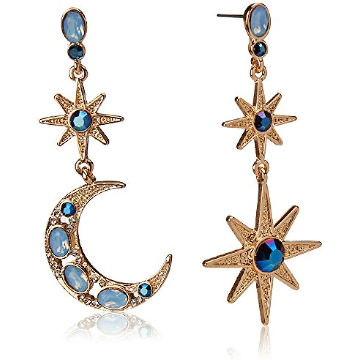 Celestial Moon & Star Drop Earrings - Grocery
