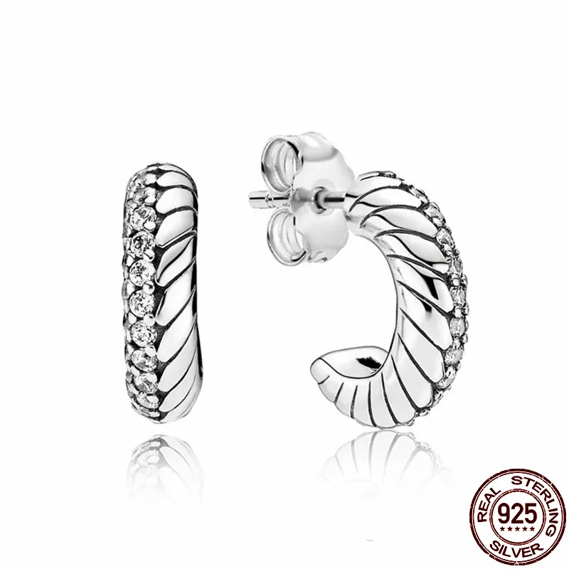 2021 Hot 925 Sterling Silver Lnfinite Zircon ear Studs For The Original Earrings Charm Making Fashion DIY Jewelry For Women - Grocery