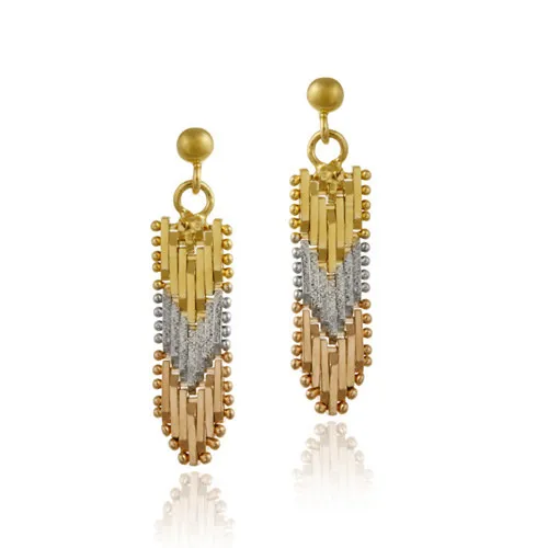 18K Gold over Sterling Silver Tri Color 1