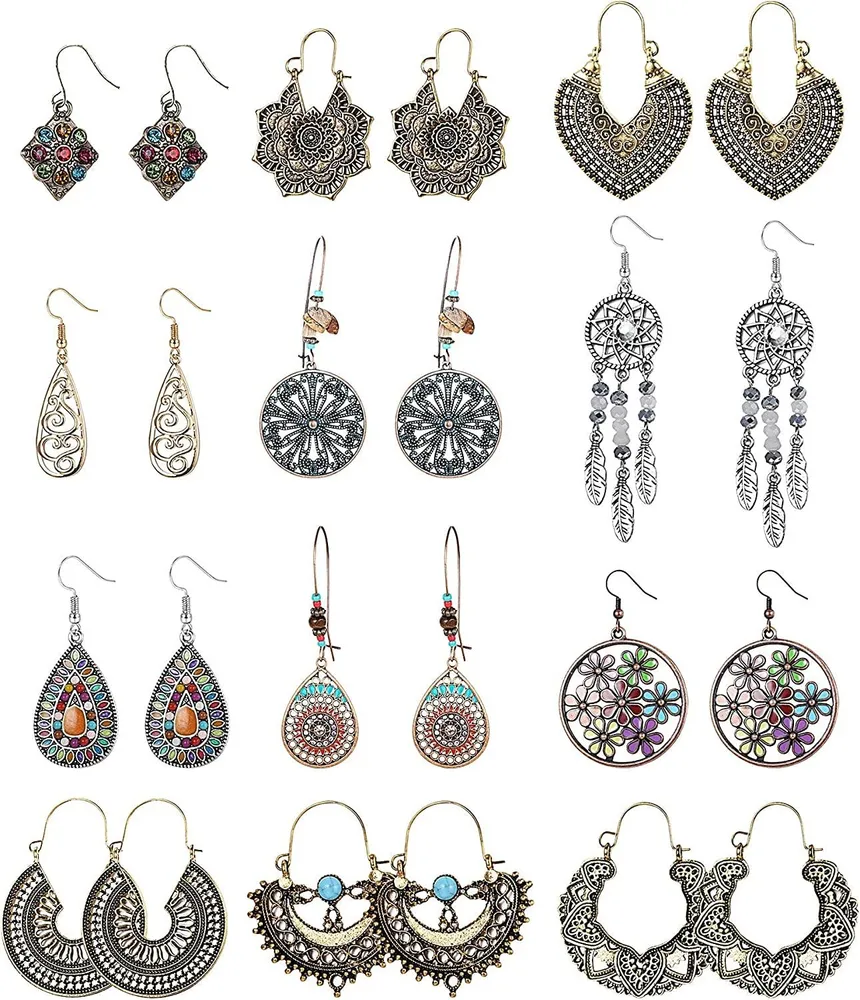Vintage Drop Dangle Earrings - Grocery