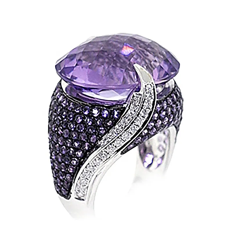 Classic Versatile Purple Zircon Women's Ring - Grocery