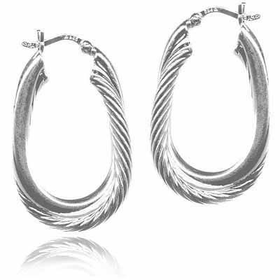 Sterling Silver Double Twist Hoop Earrings - Grocery